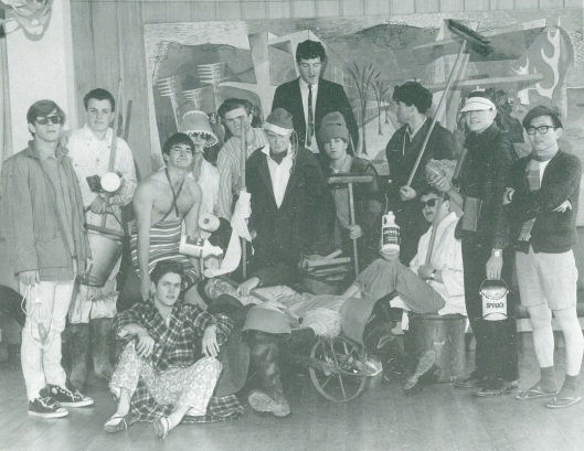 The 1966 residents of Second Floor North pose for the Aquinas magazine, 'Veritas'. Image courtesy of Aquinas College.