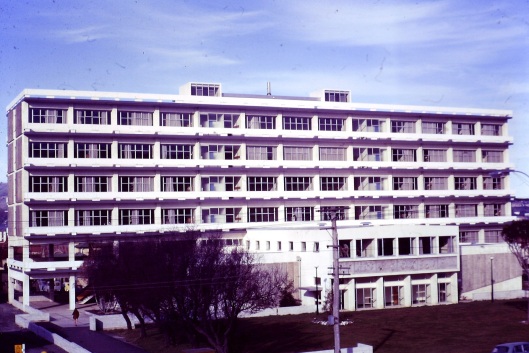 The new Arts Building, photographed around 1970 by Arthur Campbell. The open area at the northern end was later built in to create more teaching spaces. Image courtesy of Arthur Campbell.
