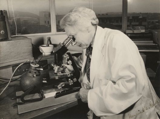One of Otago's best known nutrition researchers, Dr Muriel Bell. Image courtesy of the Hocken Collections, Margaret Madill papers, r.6653, S14-589c.