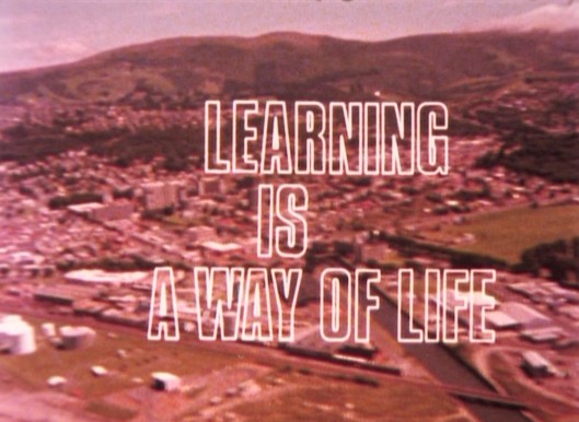 A screenshot from the film 'Learning is a way of life,' courtesy of the Hocken Collections, University of Otago Higher Education Development Centre films, MS-4104/003. Copyright University of Otago.