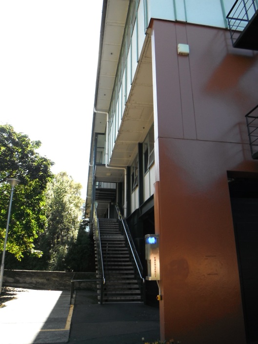 Another view of the ITS Building, photographed by Ali Clarke, March 2015.
