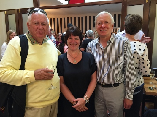 The three most recent vice-chancellors, Graeme Fogelberg (1994-2004), Harlene Hayne (2011- ) and David Skegg (2004-2011). Photographed by Mary Fogeleberg, 2015. Image courtesy of Graeme Fogelberg.